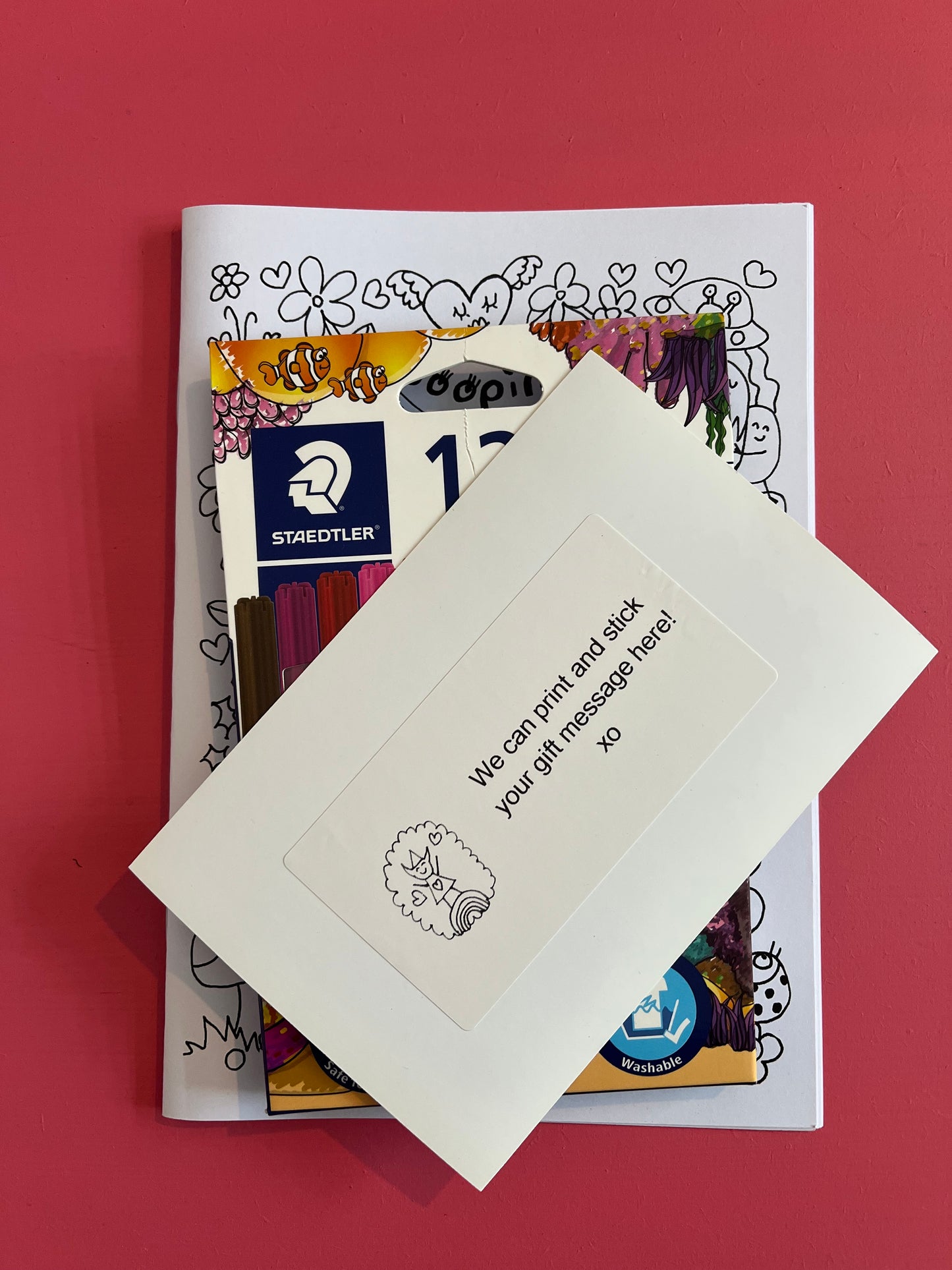 Colouring book with felt tips
