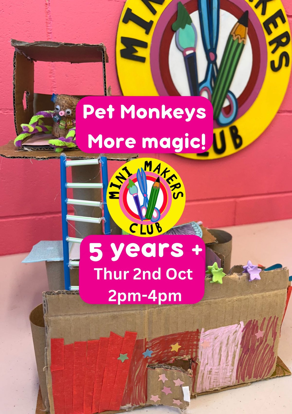 Age 5+ Thursday 2nd Oct. Afternoon session – 2pm-4pm