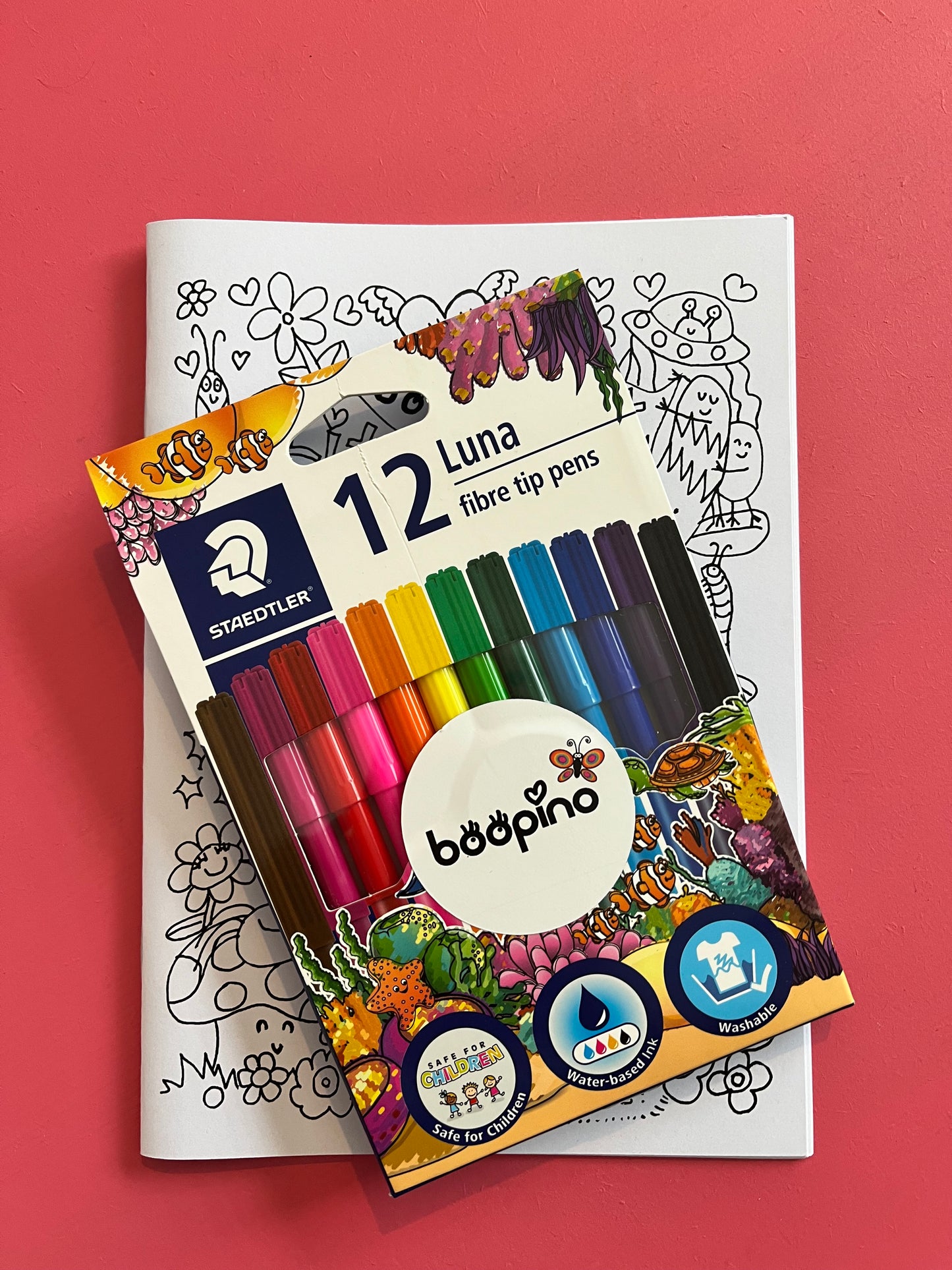 Colouring book with felt tips